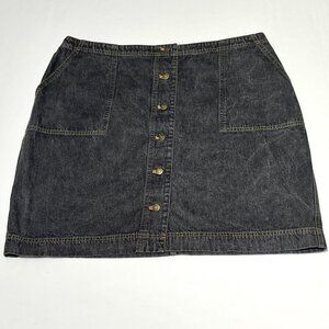 Lauren Jeans Co. Denim Button Front Skirt Dark Wash Women’s 18W